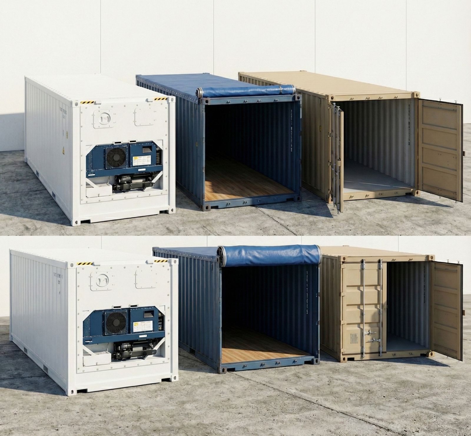 Specialty-Shipping-Containers-Reefer-Open-Top-Double-Door-Clad Specialty-Shipping-Containers-Reefer-Open-Top-Double-Door-Clad