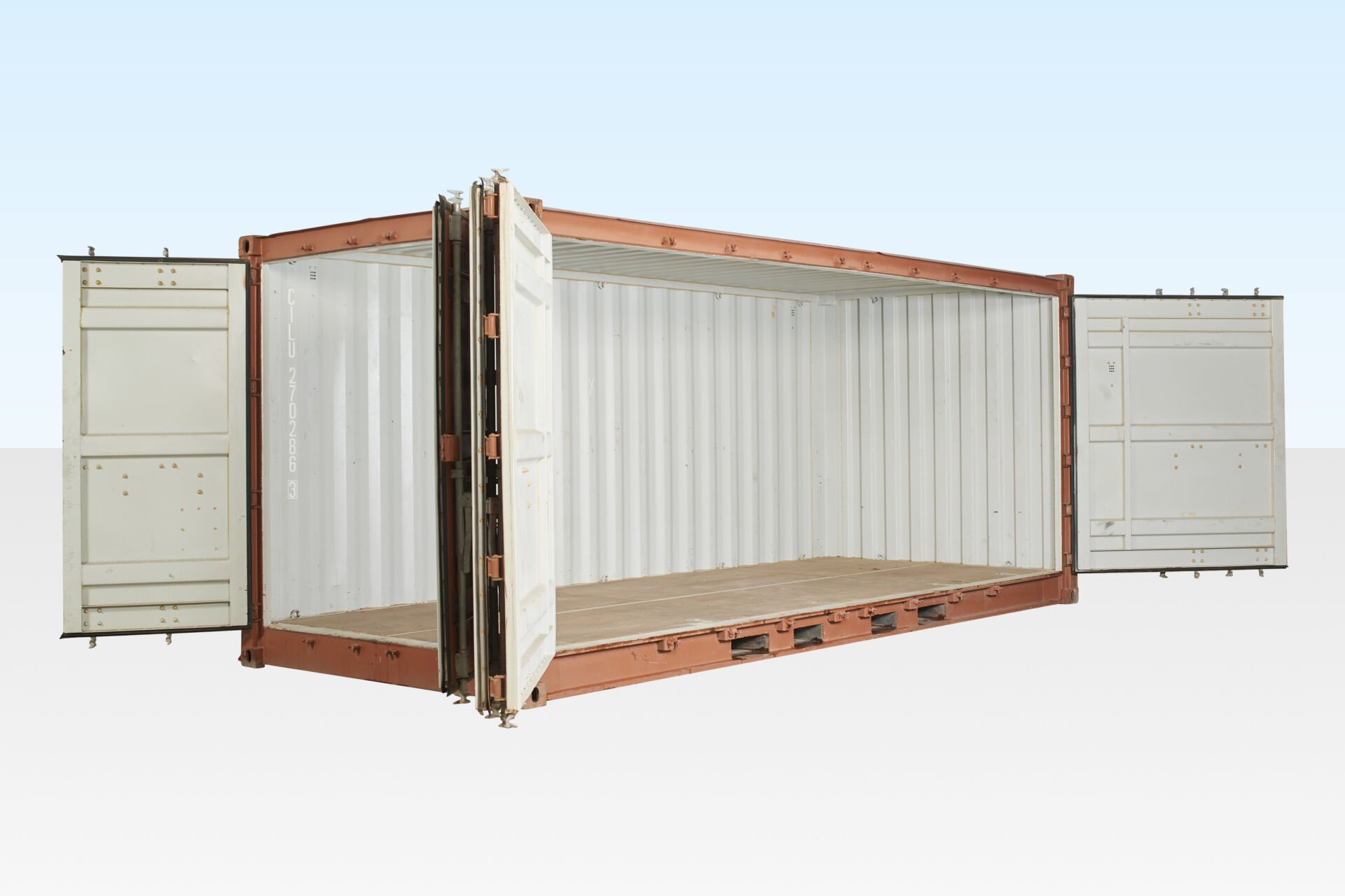 20ft used open side shipping container exterior