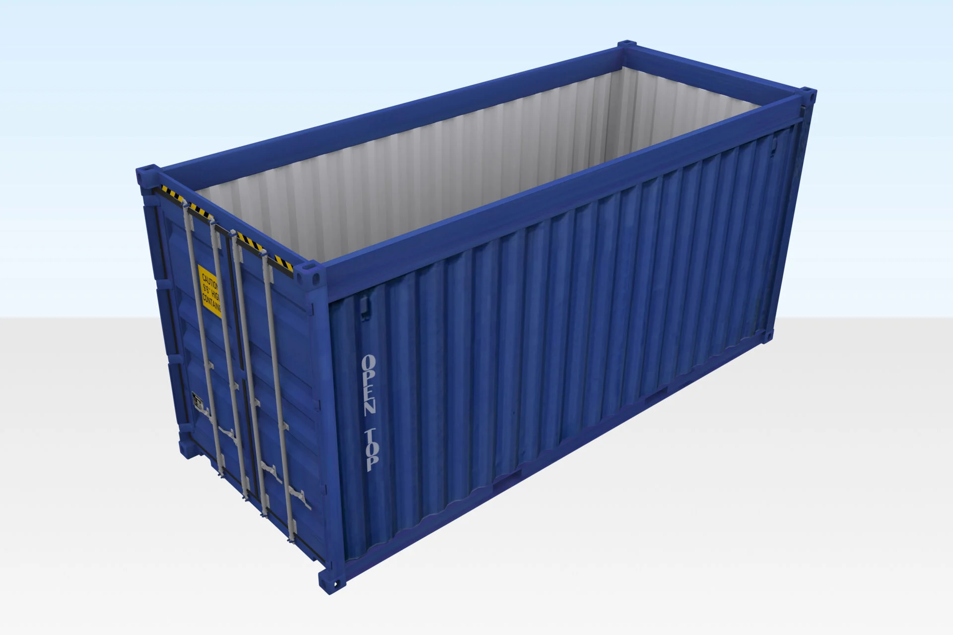 20ft used open top shipping container exterior