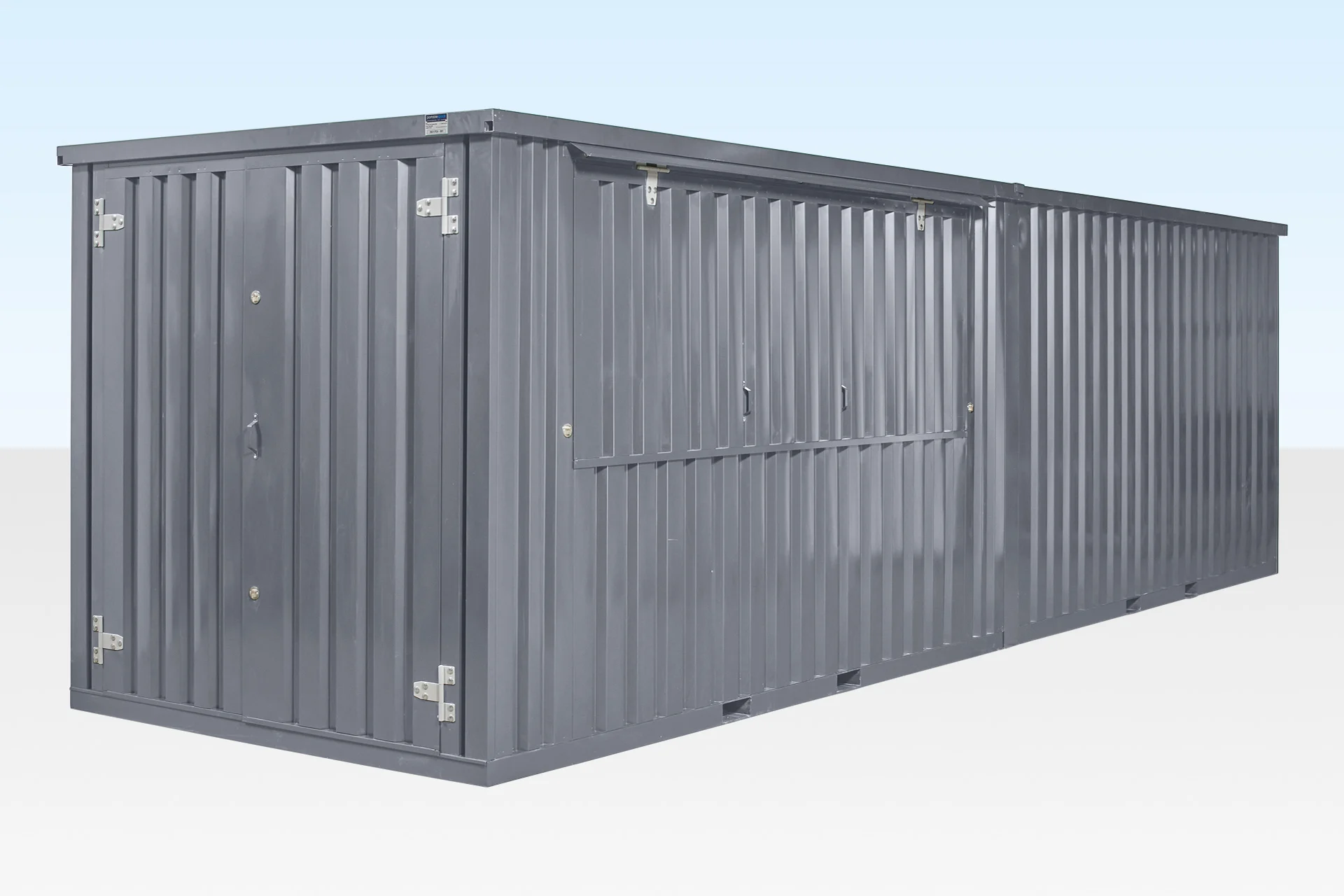 3m XL flat pack kiosk end linked exterior RAL7015