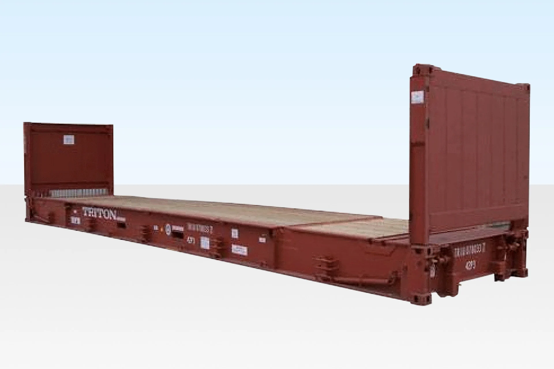 40ft used flat rack container exterior