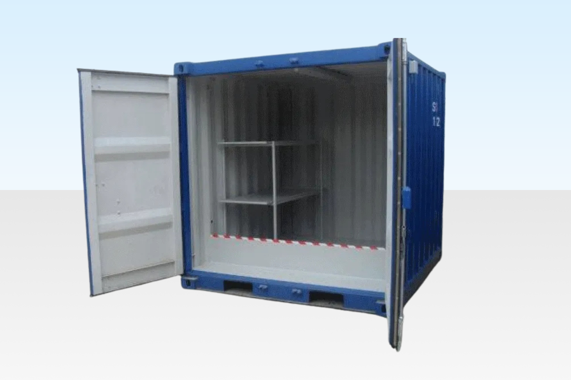 Interior of 8ft raised bunded store