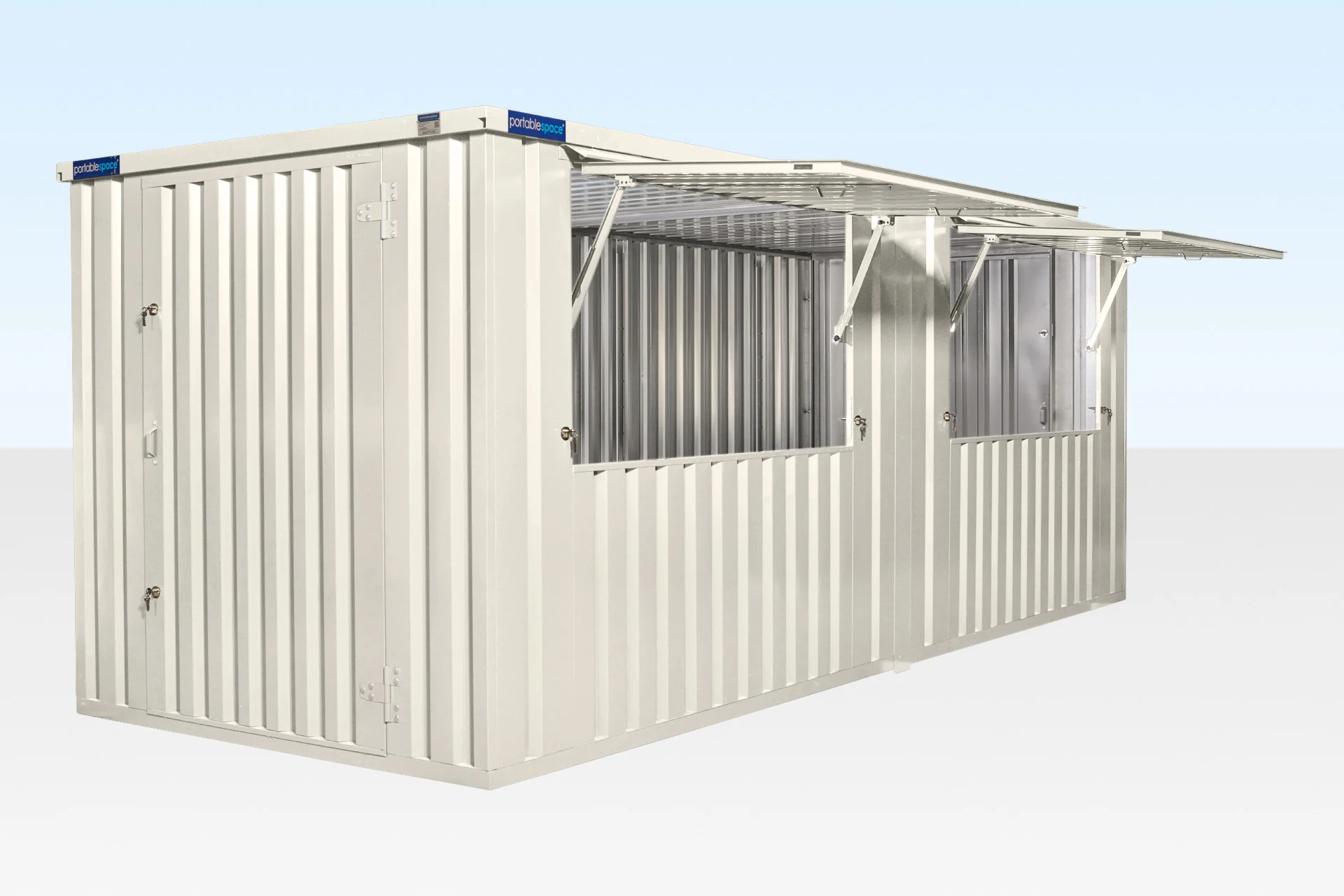 Window detail of custom colour kiosk