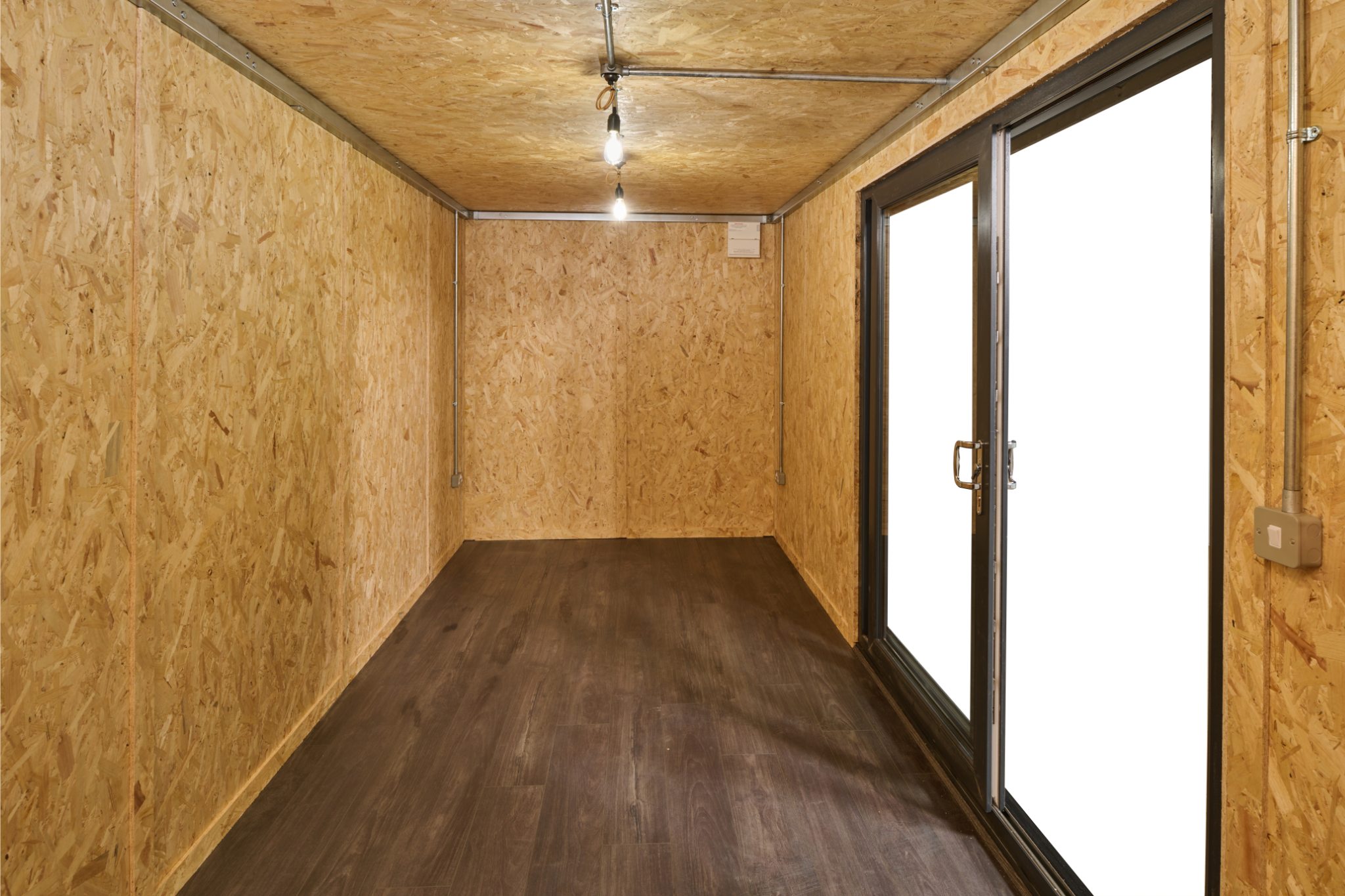 Interior of container garden room