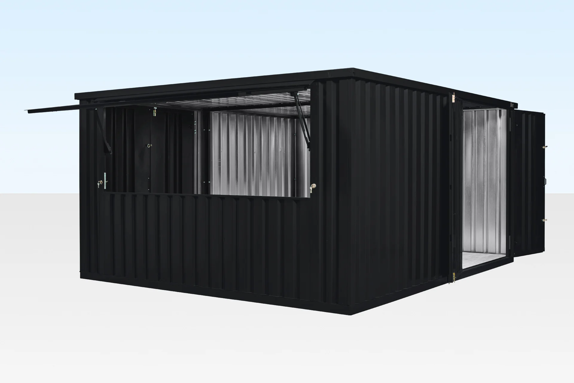 4m XL Flat Pack Kiosk - Side-Linked Store Bundle (Custom Colour) - Image 2