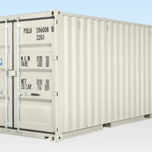 20ft one trip shipping container white exterior