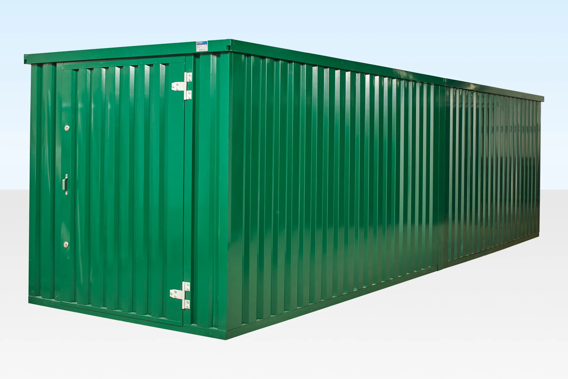 Interior of linked 3m flat pack storage containers