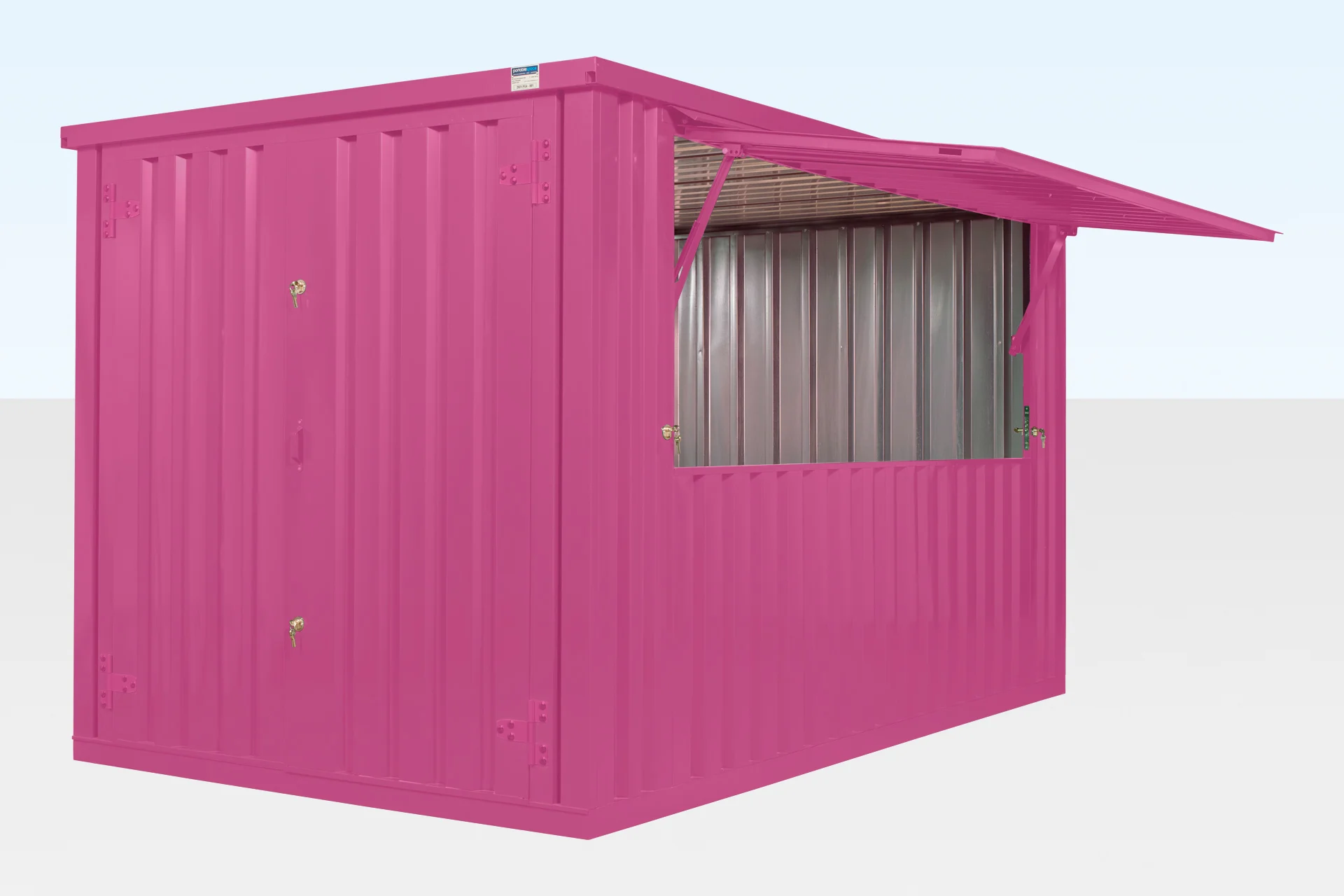 Interior of 4m XL flat pack kiosk