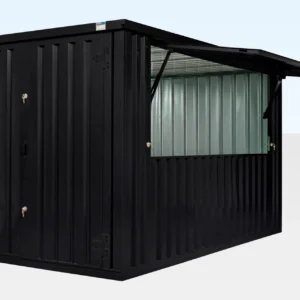 4m XL flat pack kiosk in custom RAL colour exterior
