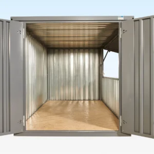 Interior of 4m XL flat pack kiosk