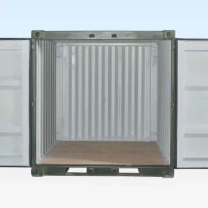 Cargo doors of 8ft green shipping container
