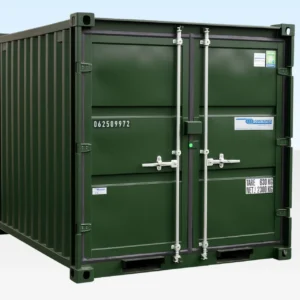 8ft new storage container Green RAL 6007 exterior