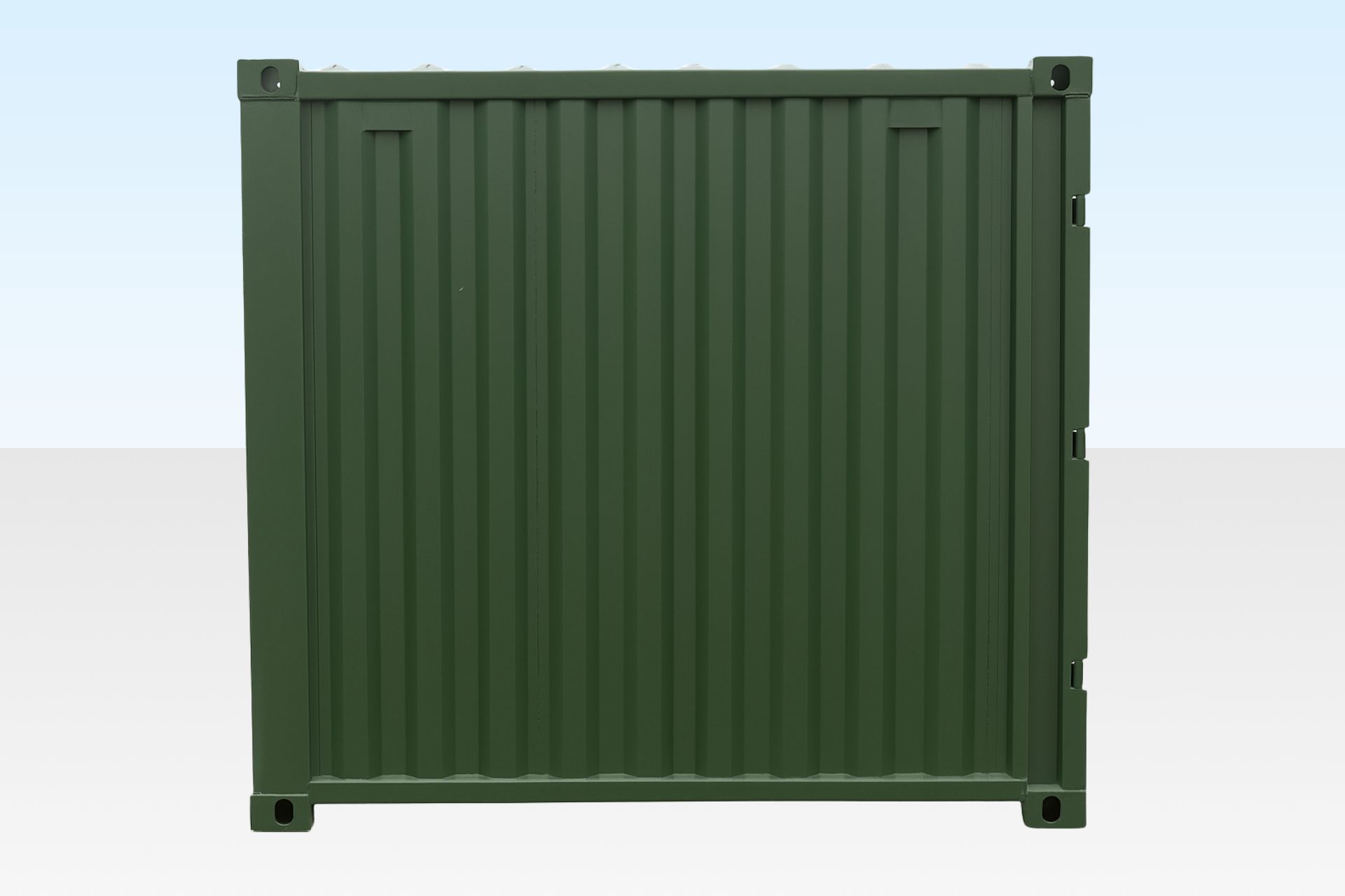 Interior of 8ft new storage container RAL 6007