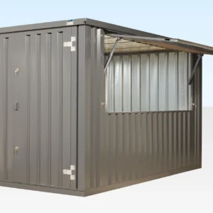3m XL flat pack kiosk RAL 7015 exterior by Clad Shipping Containers