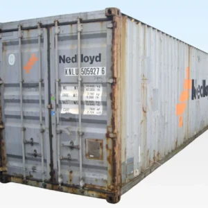 Exterior of 40ft cheap used shipping container by Clad Shipping Containers