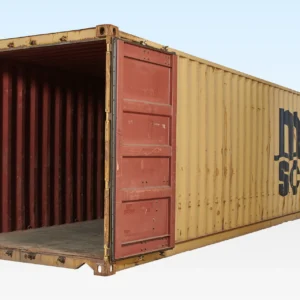 Exterior of 40ft used standard shipping container by Clad Shipping Containers
