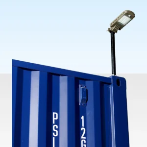Solar floodlight for shipping containers by Clad Shipping Containers