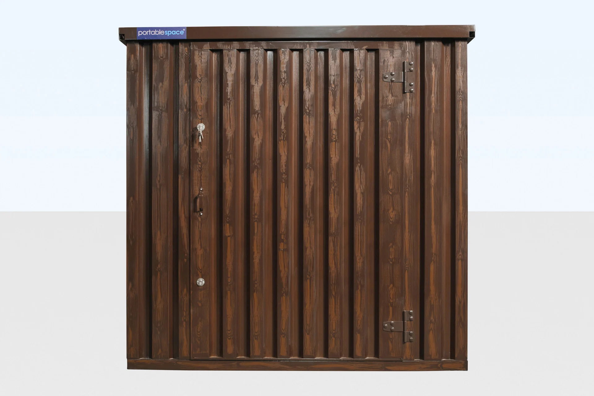 Assembly of wood effect flat pack storage container by Clad Shipping Containers