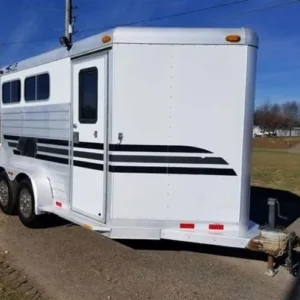 2001 4 Star 2 horse bumper pull slant load trailer