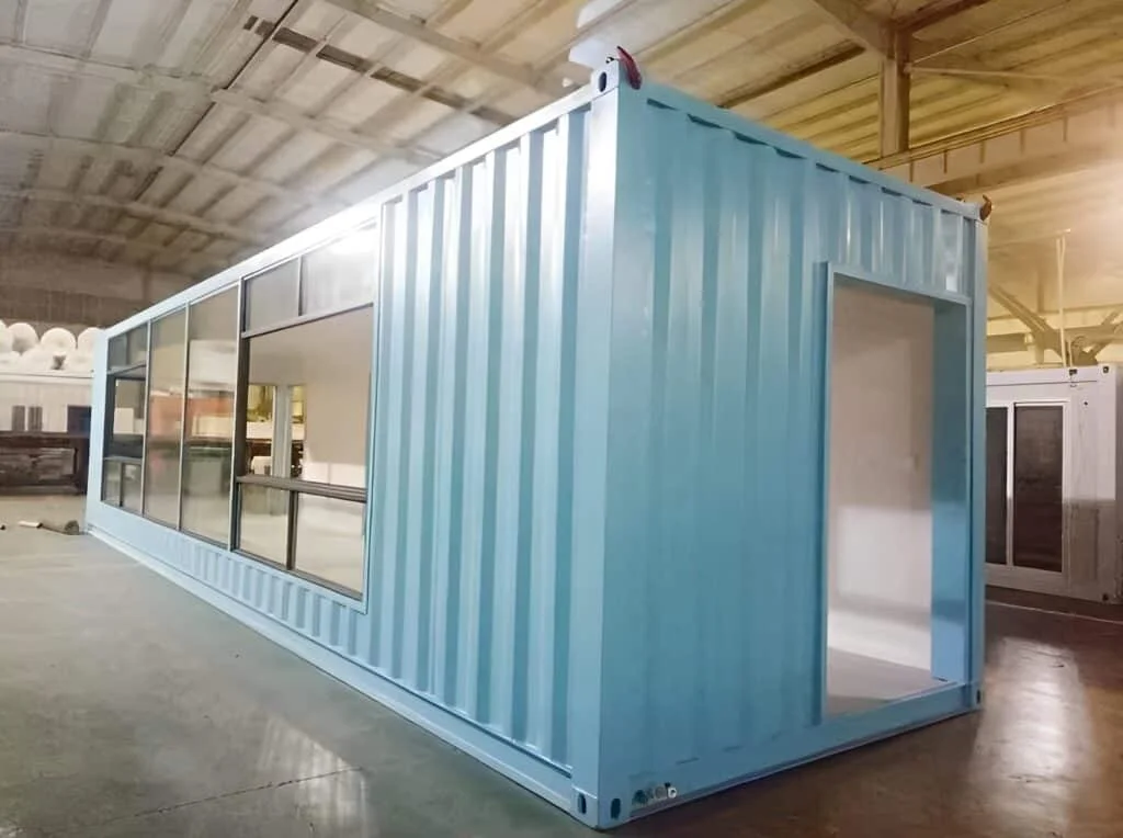 Modern design of a 40ft prefab container home