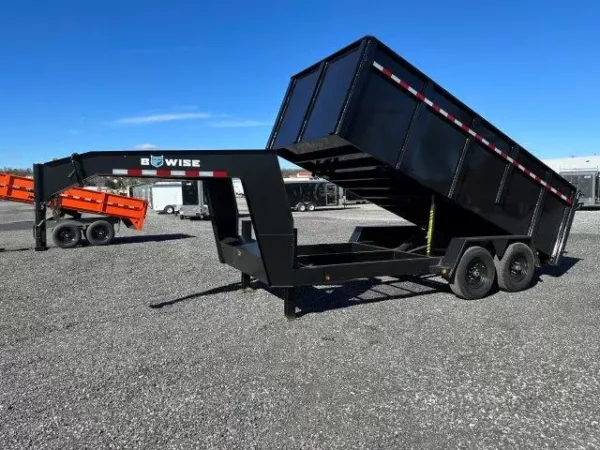 BWise 7 x 16 Gooseneck Dump Trailer - Image 7