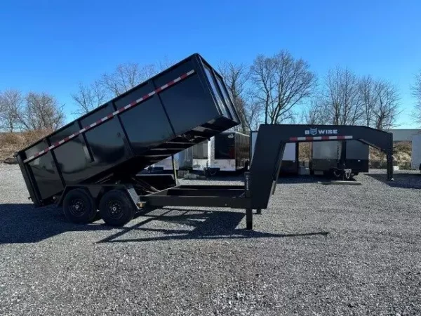 BWise 7 x 16 Gooseneck Dump Trailer - Image 6