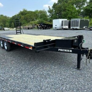 Premier 8 x 20 Deckover Equipment Trailer Ladder Ramps
