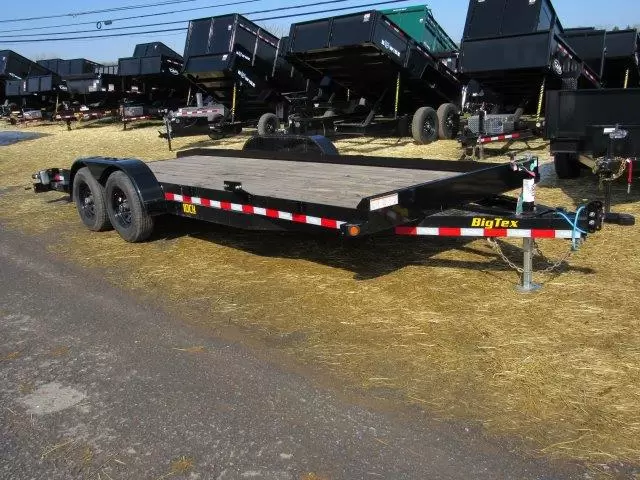 Big Tex 83″ x 20′ Wood Deck Open Car Trailer 10K GVW