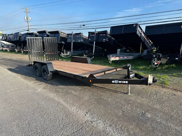 BWise 7 x 18 Equipment Trailer Split Landscape Ramp - Image 3