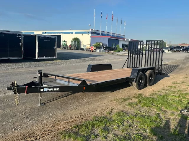 BWise 7 x 18 Equipment Trailer Split Landscape Ramp - Image 4