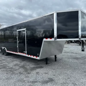 Car Mate 8.5 x 38 Enclosed Gooseneck Trailer Aluminum Wheels
